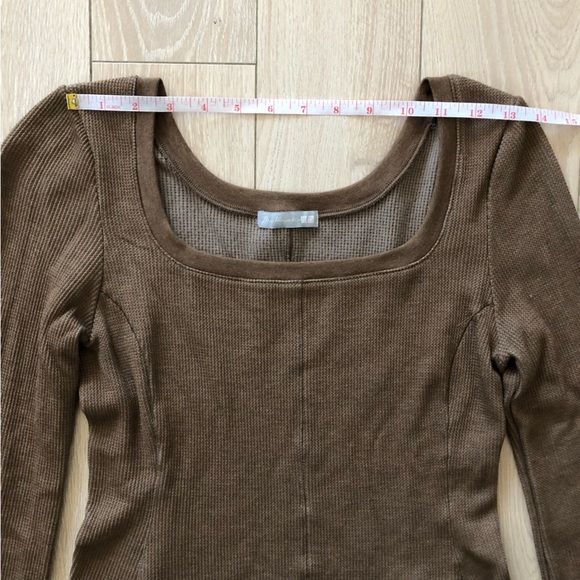 Mame Kurogouchi x Uniqlo Heattech Wool Blend Waffle Square Neck Top Size XS - Picture 3 of 13
